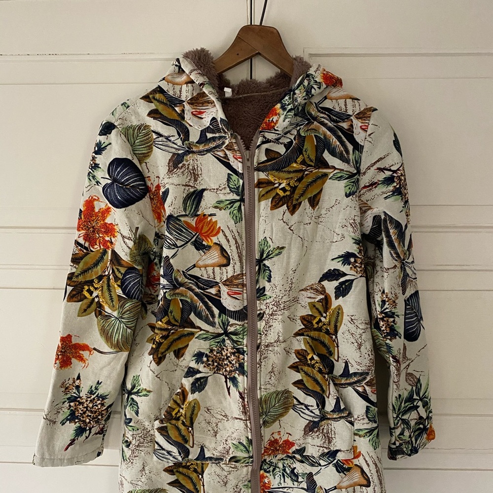 Zip up hooded sweater, light jacket